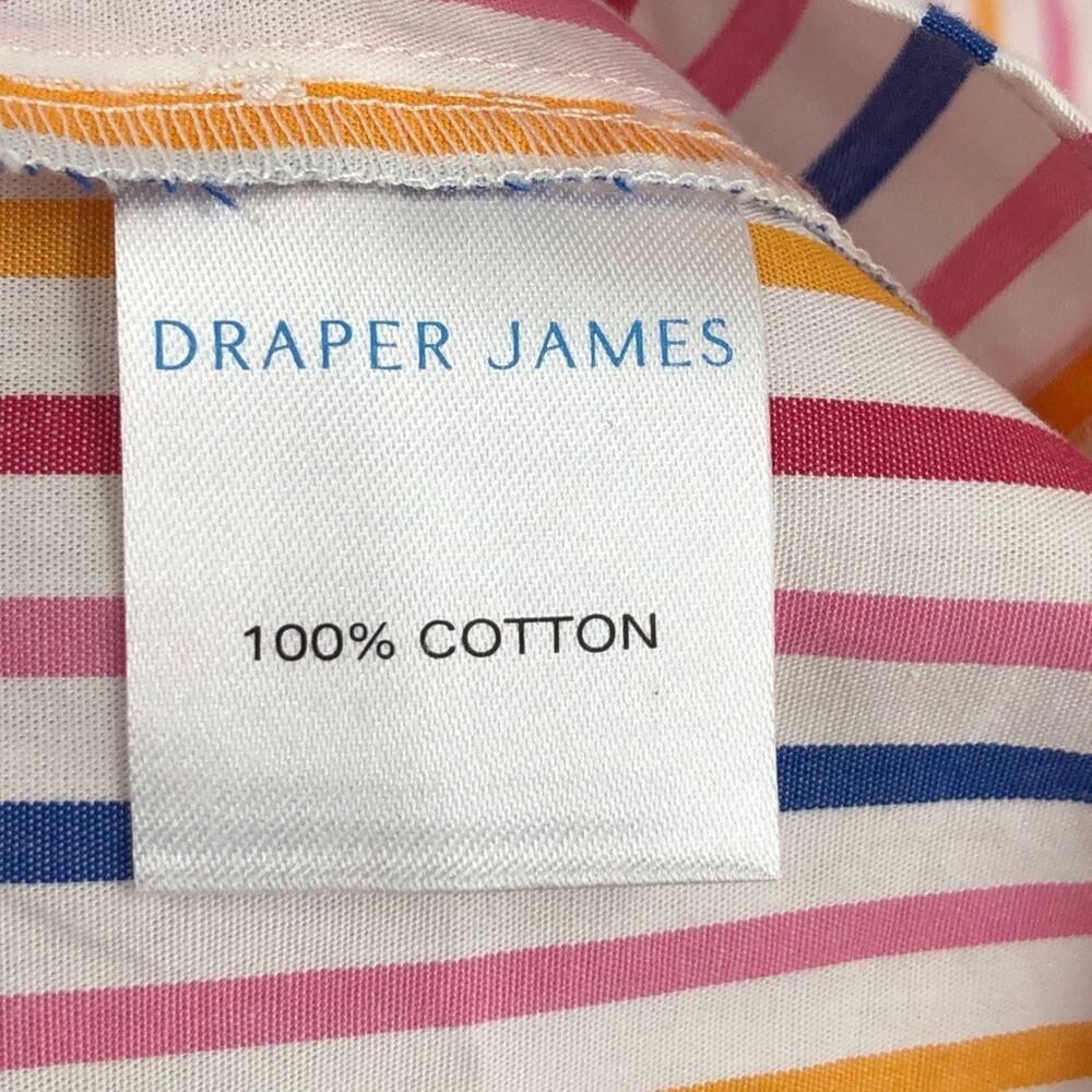 Draper James Deana Smocked Dress Womens 3X Multicolor Striped Square Neck Easter - Picture 3 of 7